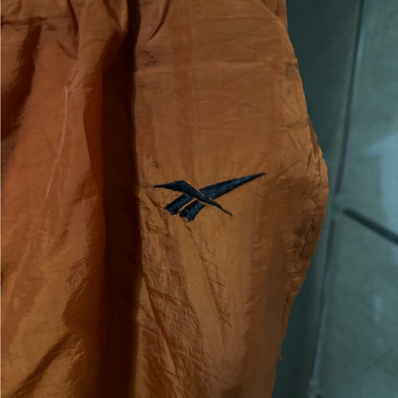 Vintage Reebok Tracksuit Jogger Pants Cotton Lined 1990s Burnt Orange - Picture 3 of 8